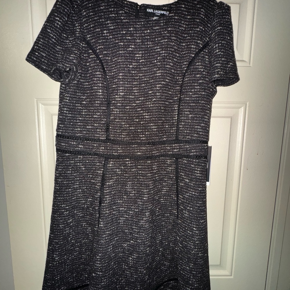 Karl Lagerfeld Black and White Mini Dress